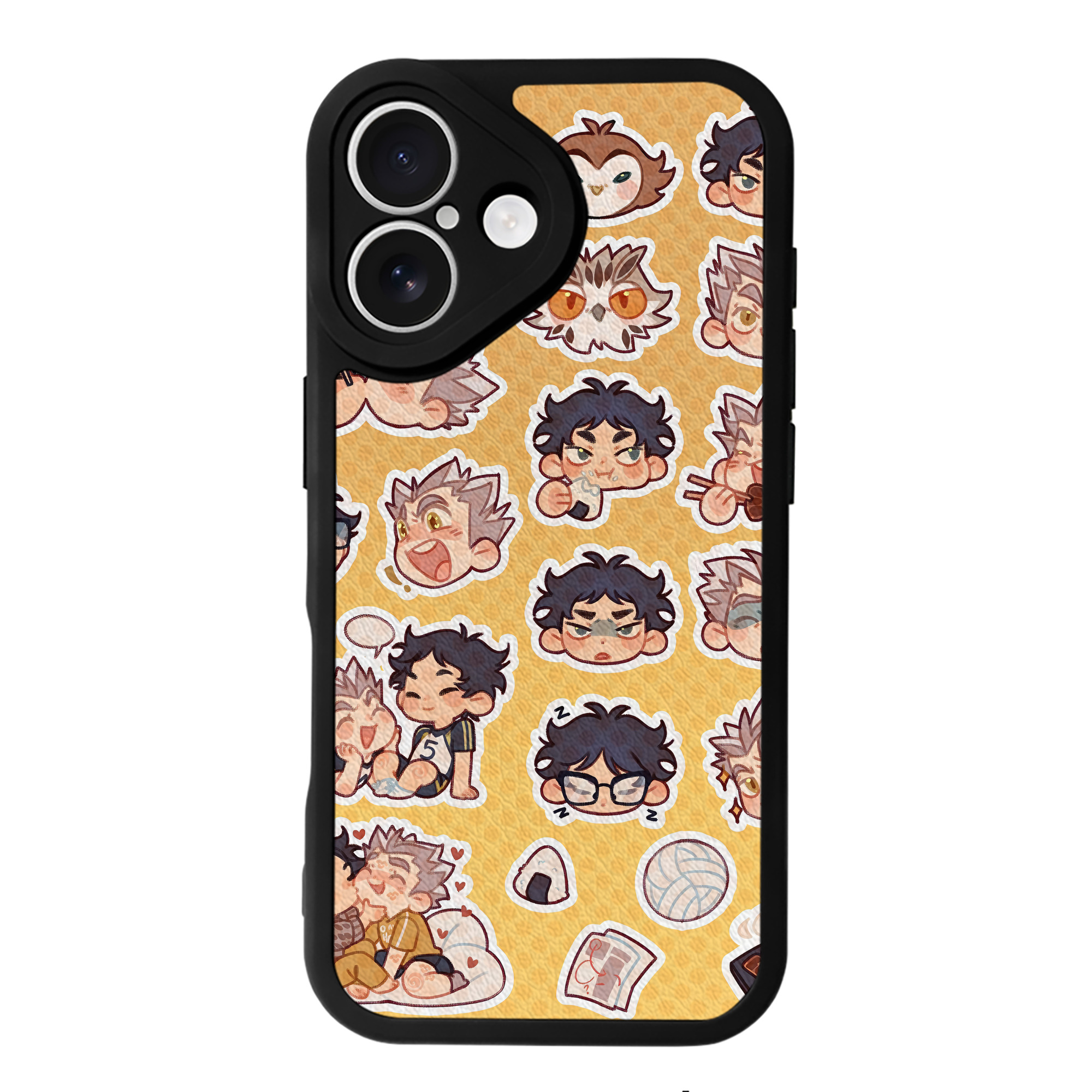 （画像用） ハイキュー!! Haikyu!! 【iPhone 16シリーズ対応】シリコンスマホケース（レザー調） 材質：シリコン